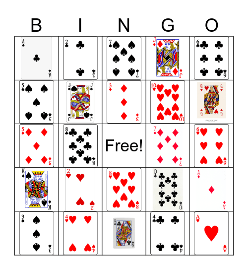 Playing Card Bingo Card