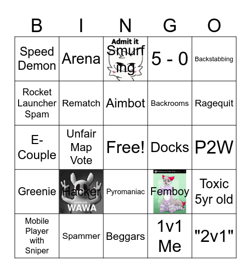 Rivals Bingo Card