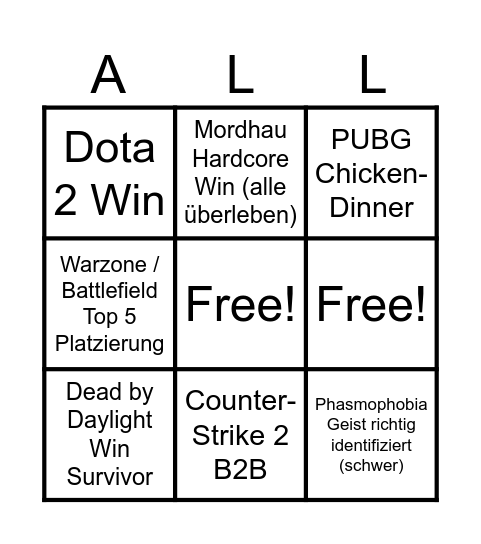TeamBingo Card