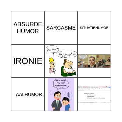 De ULTIEME HUMOR-bingo! Bingo Card