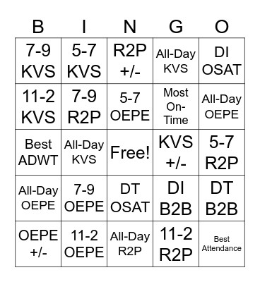 November McBingo Card