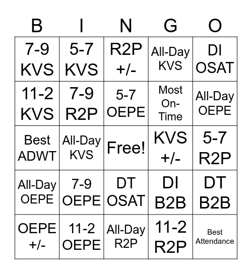 November McBingo Card