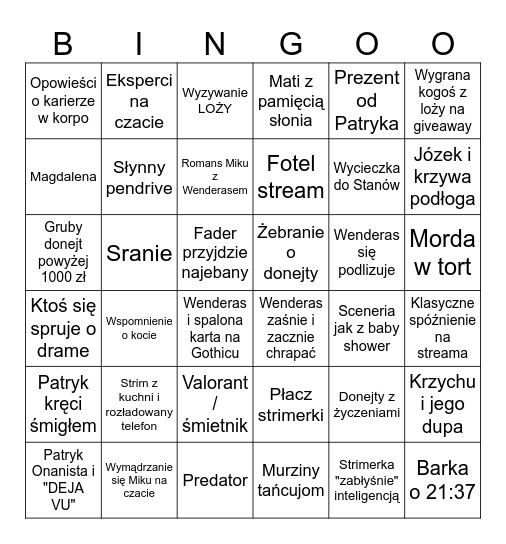 Inspirawka - Urodzinowe Bingo 2025 Bingo Card