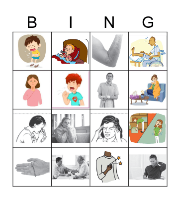 Health Problems Bingo Card