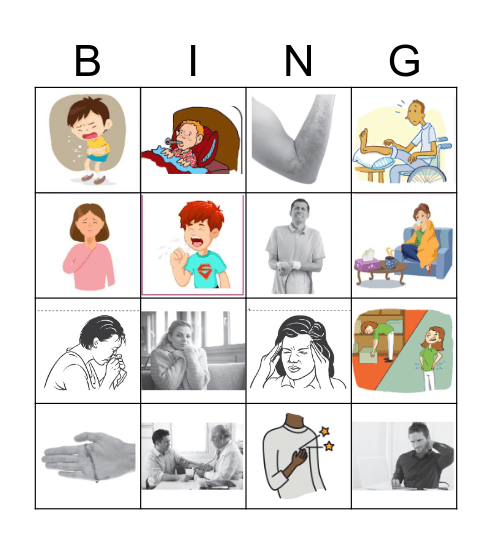 Health Problems Bingo Card