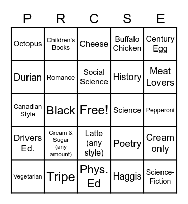 Getting to know you...all about you Bingo Card