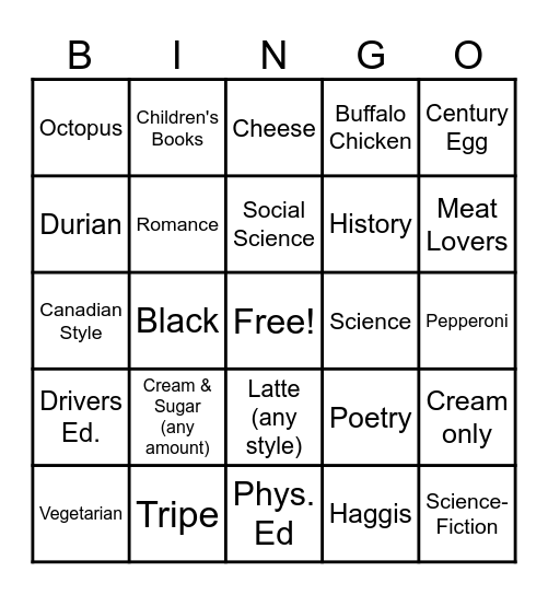 Getting to know you...all about you Bingo Card