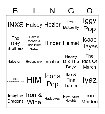 Game #2: HI! Bingo Card