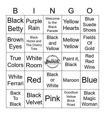 Colors Bingo Card