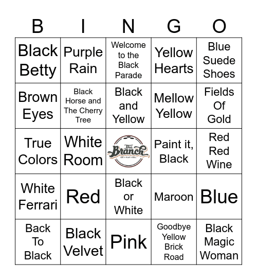 Colors Bingo Card