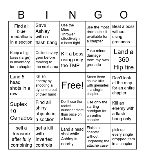 Resident Drinkvil 4 Bingo Card