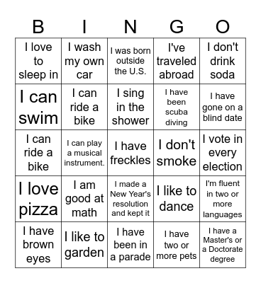 ProBAR Bingo Card