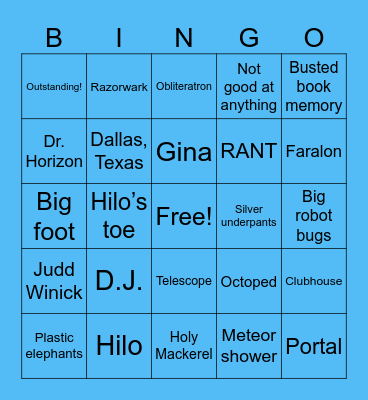 HILO Bingo Card