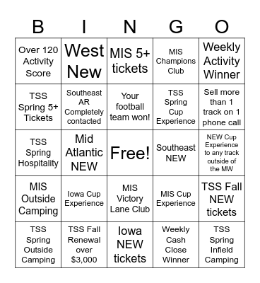 Midwest BINGO Card