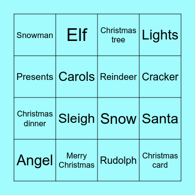 BSL Christmas Bingo Card
