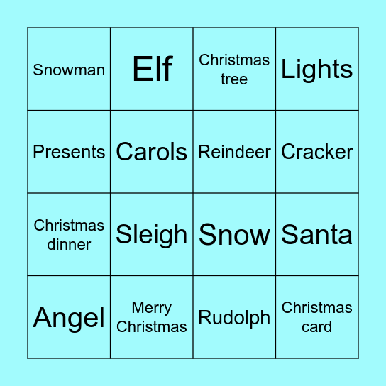 BSL Christmas Bingo Card