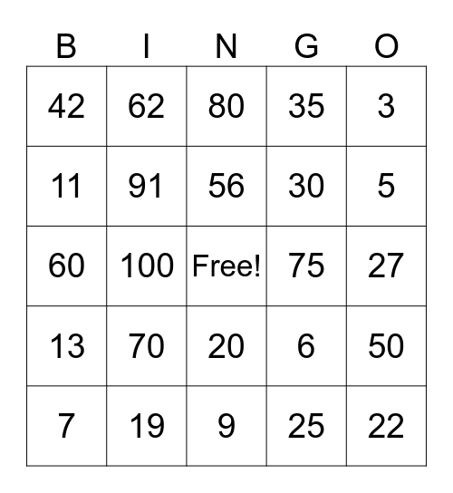Urban Impact Bingo Card