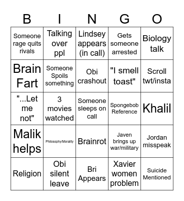 Nerd(TM) Bingo Card