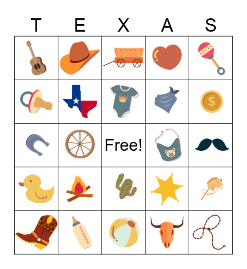 Theresa's Texas Bingo Card