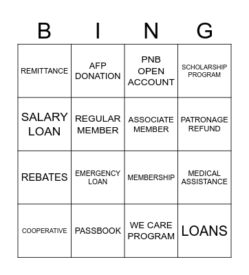 PAPSI BINGO BONANZA Bingo Card