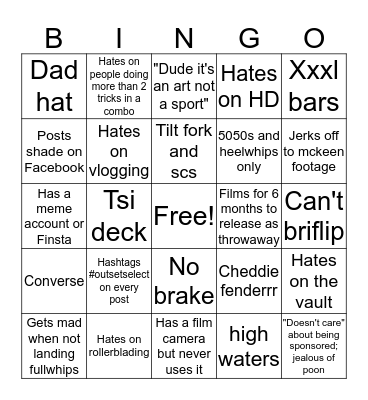 Street rider bingo Card