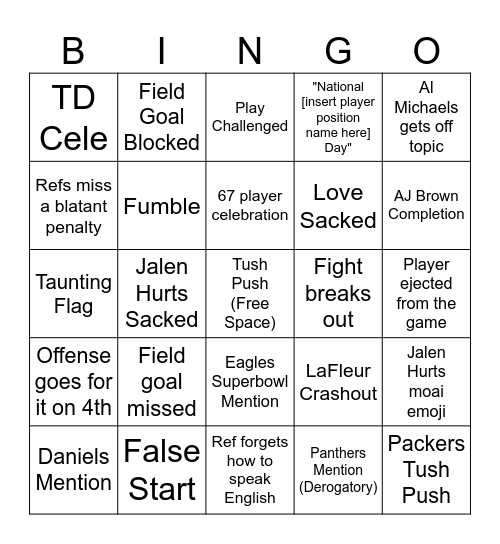L-GLES vs. SLACKERS Bingo Card