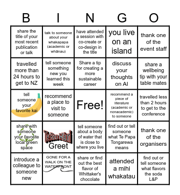 ICUH CONFERENCE Bingo Card