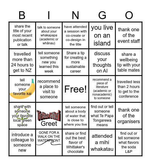 ICUH CONFERENCE Bingo Card
