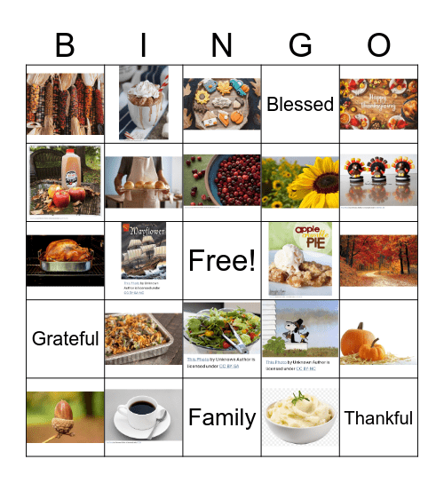 Thanksgiving Bingo Card