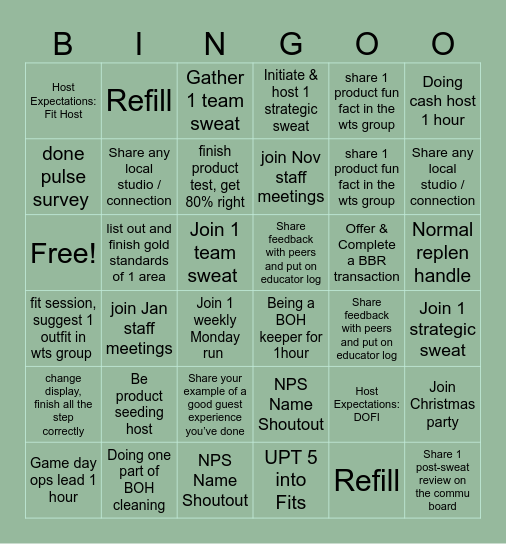 Q4 NTP Bingo Card