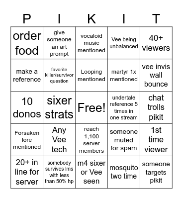 BINGO FOR THE 07 GUIDE Bingo Card