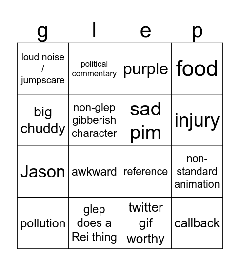 smilting friend pingo Bingo Card