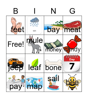 Reading Bingo Card