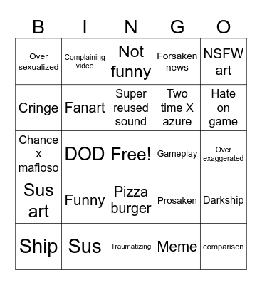 FORSAKEN BINGO Card