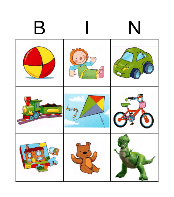 Toys Bingo Card