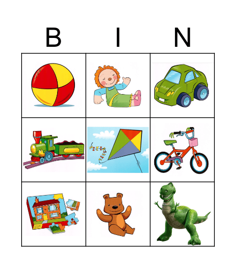 Toys Bingo Card