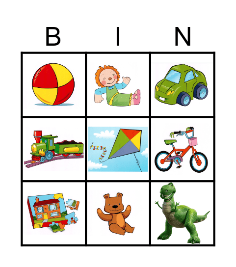 Toys Bingo Card