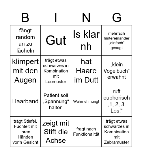Popingo Bingo Card