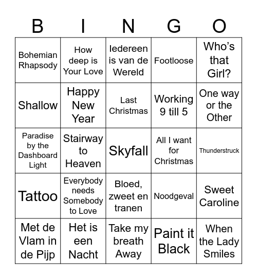 Heijmans Kerstbingo Card