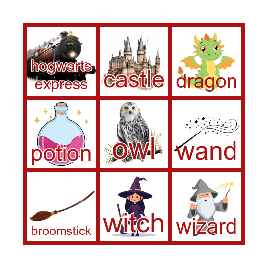 Harry Potter Bingo Card