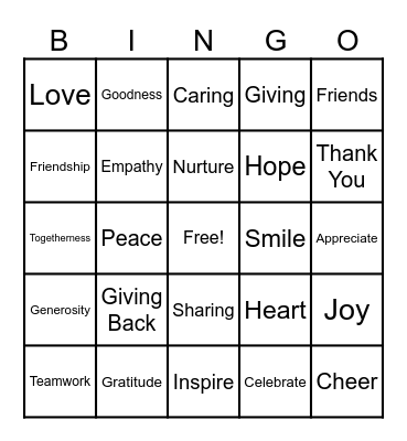 FSE FALL FUN Bingo Card