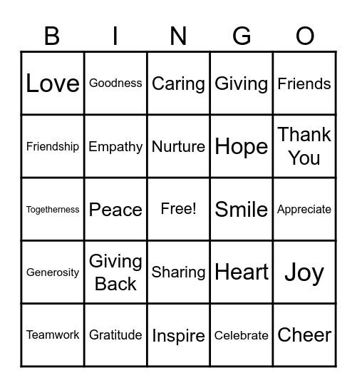 FSE FALL FUN Bingo Card