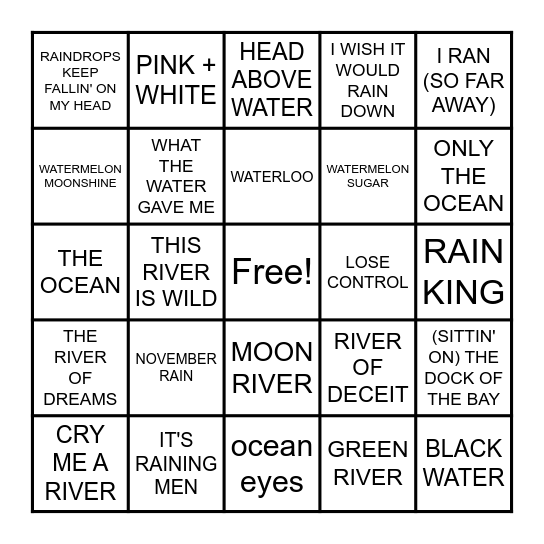NAVY! Bingo Card