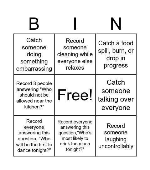 Untitled BingoThanksgiving “Caught and Quizzed Bingo Card