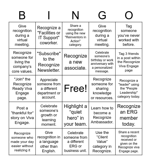 Season of Gratitude Bingo Card