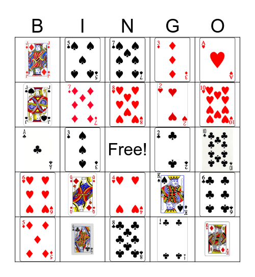 Playing Card Bingo Card