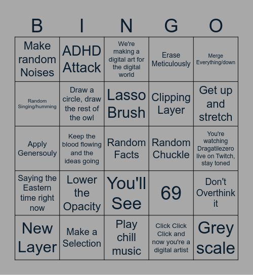 Dragatilezero Bingo Card