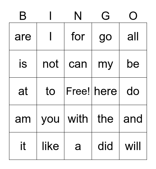 Countdown Unit 16 Bingo Card