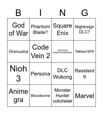 State of Play Japan Bingo Card