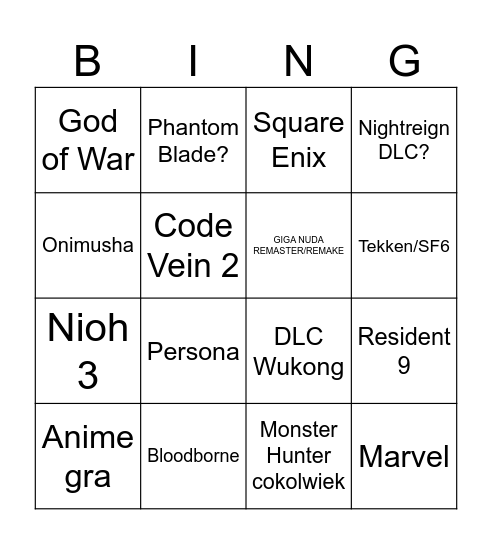 State of Play Japan Bingo Card